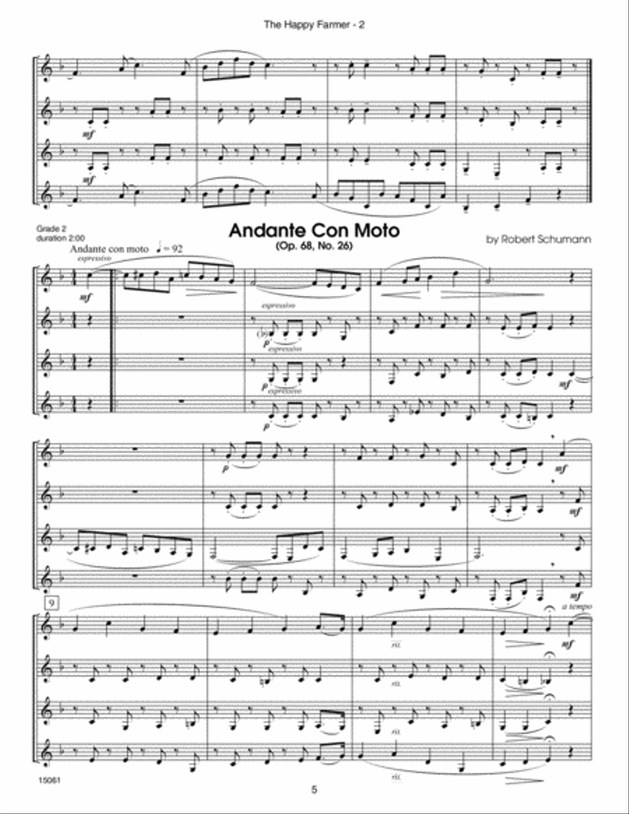 Classics For Clarinet Quartet, Volume 2 (Score) Clarinet Quartet scores gallery preview page 3