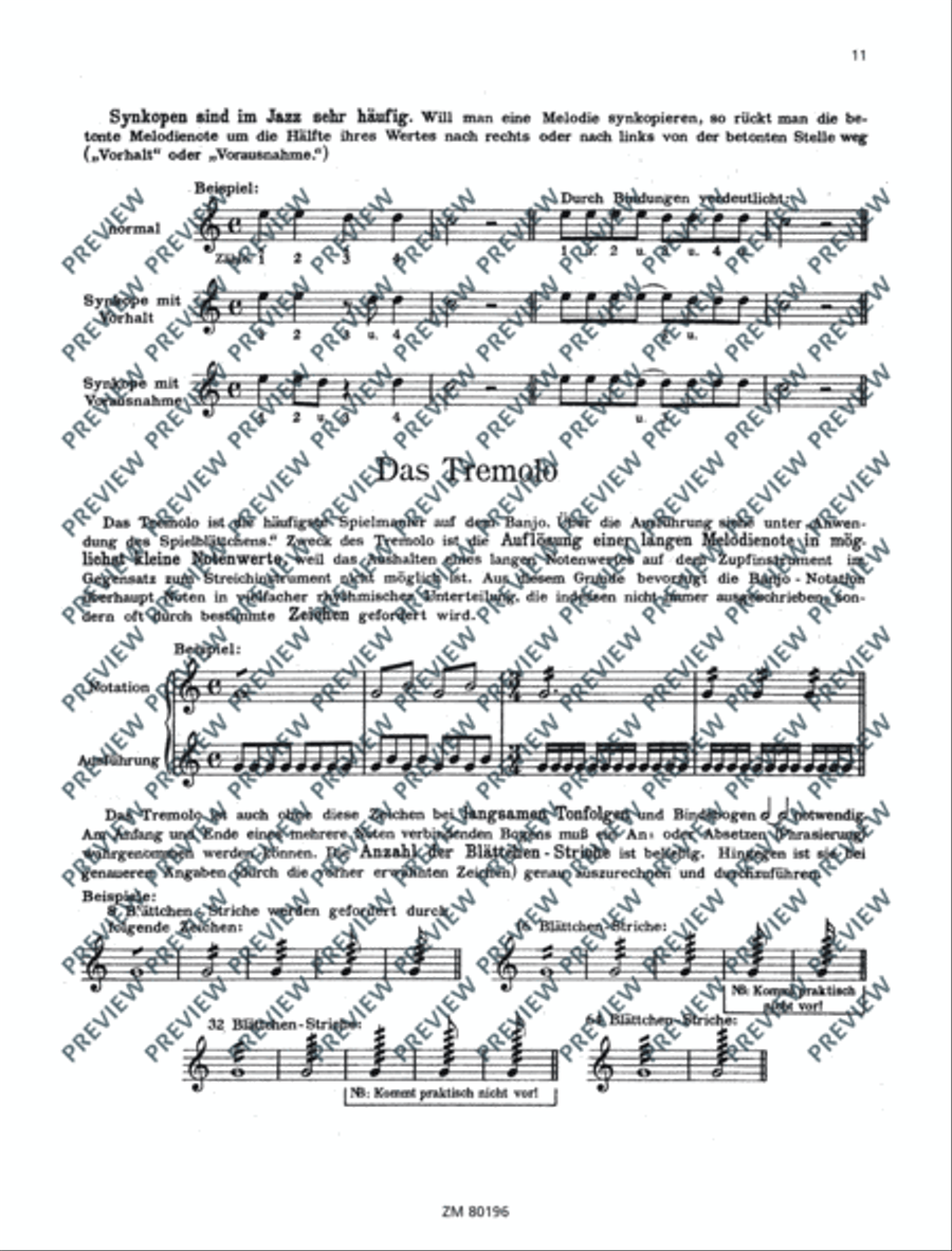 Schule für Tenorbanjo (4-saitig) Banjo scores gallery preview page 14