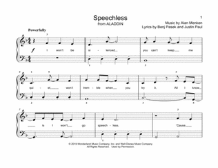 Book cover for Speechless (from Aladdin) (arr. Christopher Hussey)