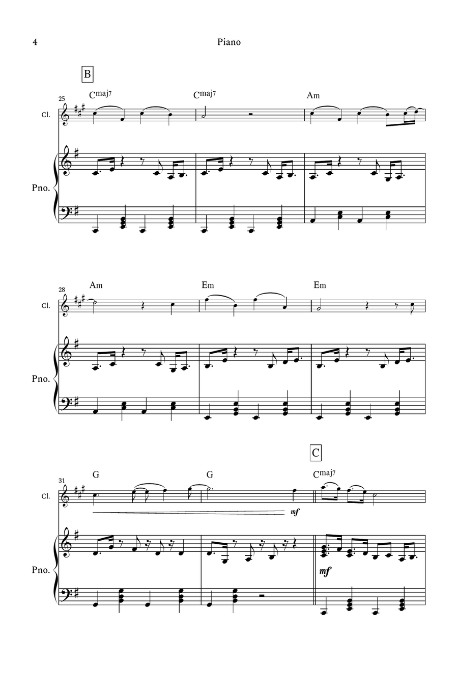 Chihiro B-Flat Clarinet scores gallery preview page 4