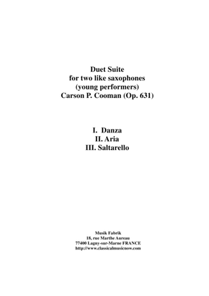 Carson Cooman: Duet Suite for two like saxophones (any)