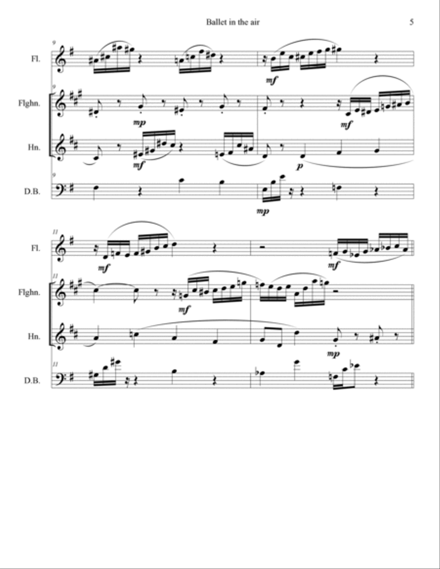 Ballet in the air Chamber Music scores gallery preview page 6