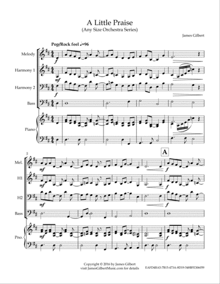 A Little Praise Full Orchestra scores gallery preview page 4