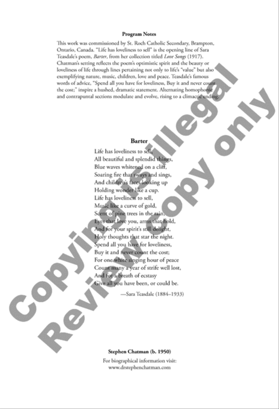 Life Has Loveliness 4-Part scores gallery preview page 2