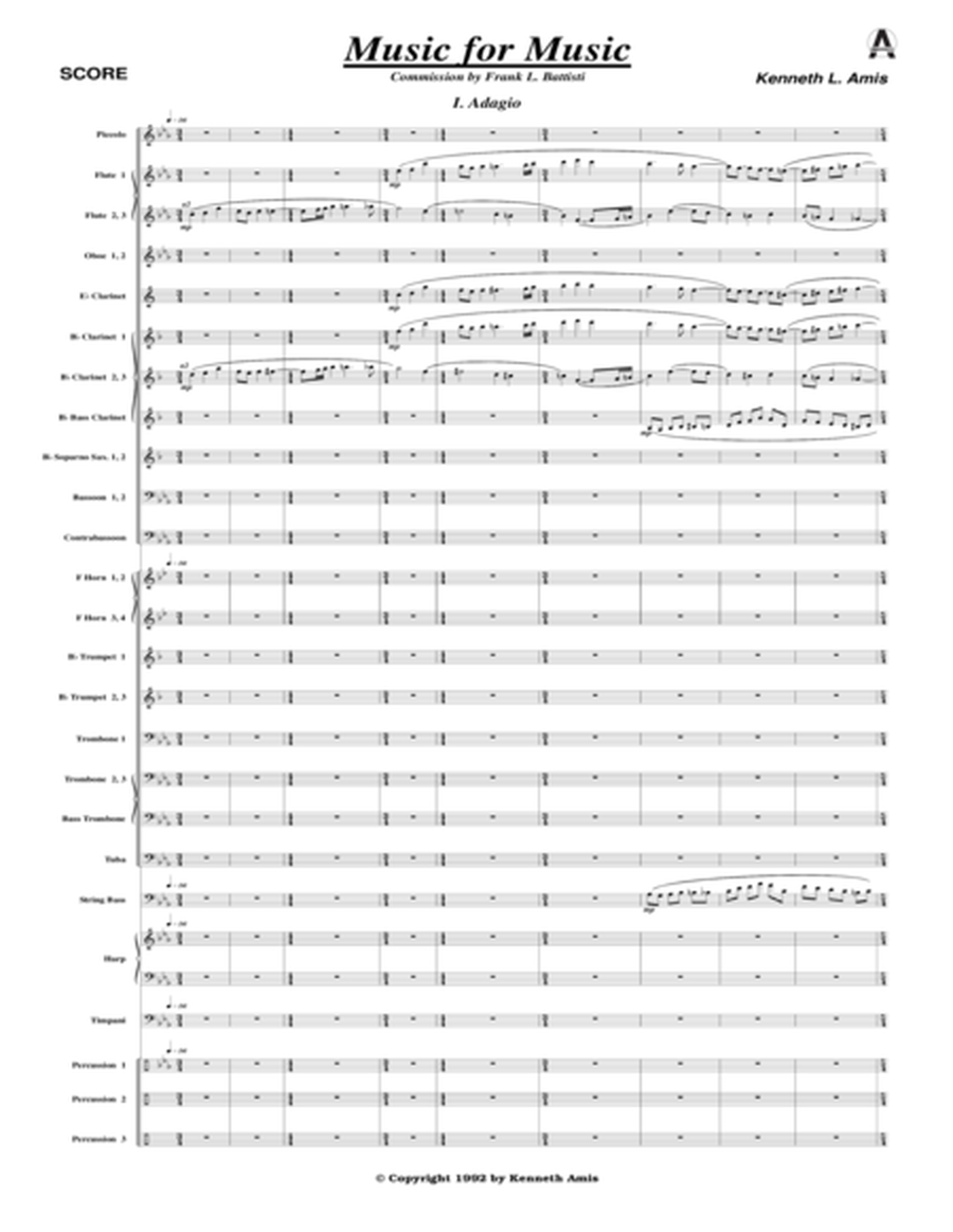 Music for Music - STUDY SCORE ONLY