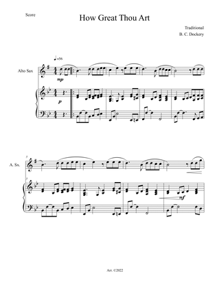 How Great Thou Art (Alto Sax Solo with Piano Accompaniment)