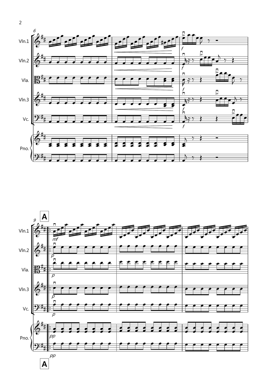 Zadok The Priest for String Quartet String Quartet scores gallery preview page 2