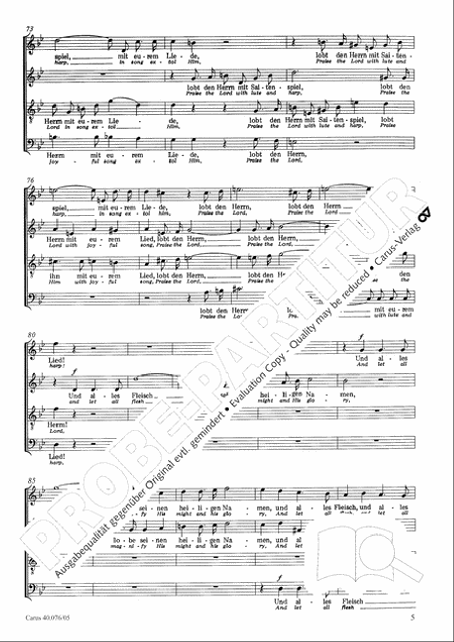 Hymn of Praise, MWV A 18 Hymn of Praise, MWV A 18 SSAATB scores gallery preview page 7