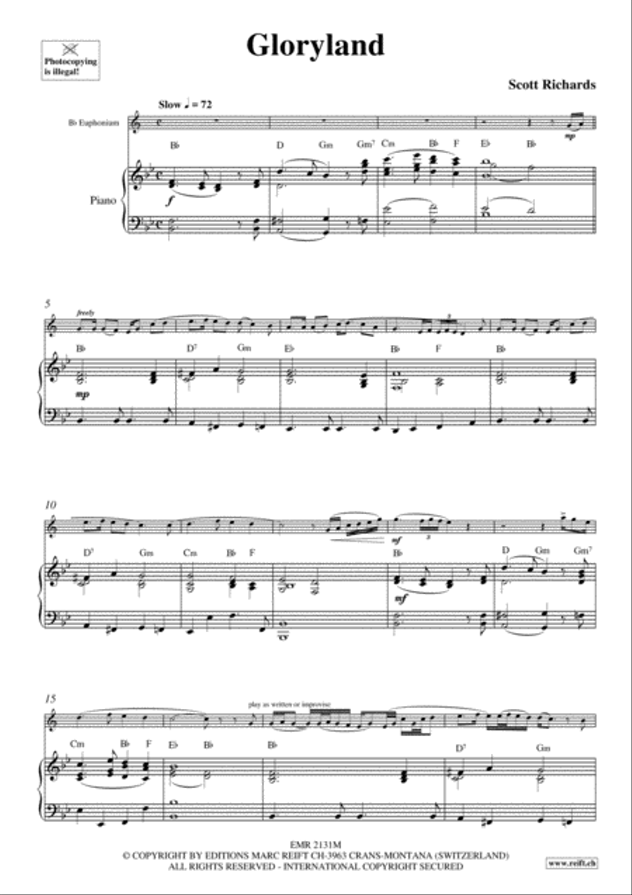 Gloryland Euphonium scores gallery preview page 3
