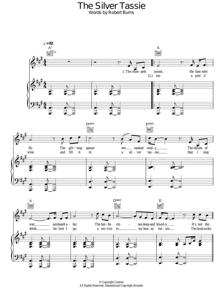 The Silver Tassie Acoustic Guitar scores gallery preview page 1