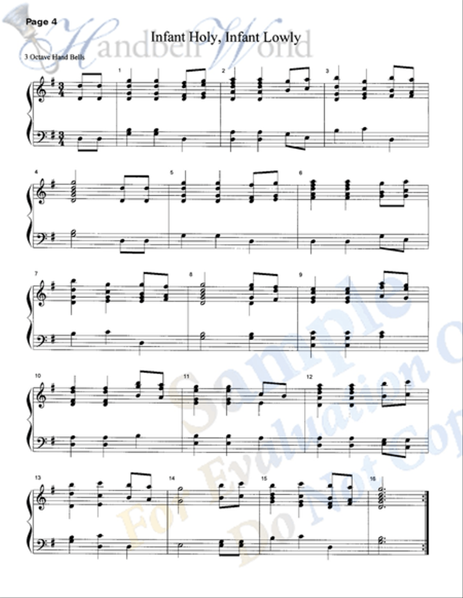 Christmas for Understaffed Bell Choir 3-Octaves scores gallery preview page 3