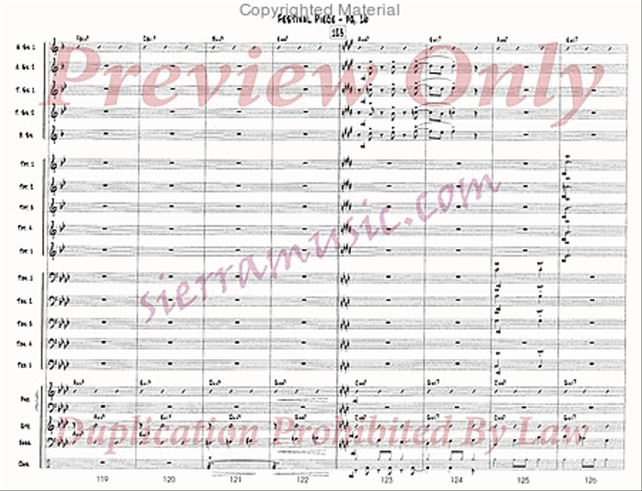 Festival Piece Big Band scores gallery preview page 17