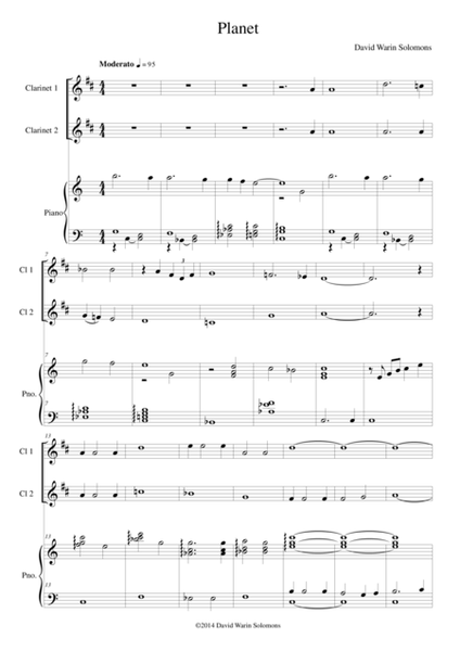 Planet for 2 clarinets and piano image number null