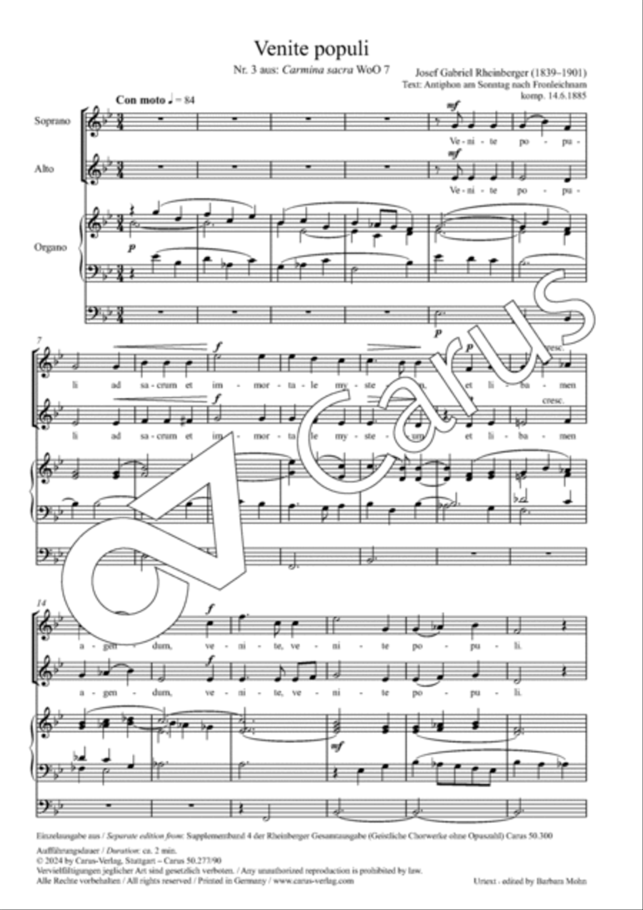 Venite populi Venite populi SA scores gallery preview page 2