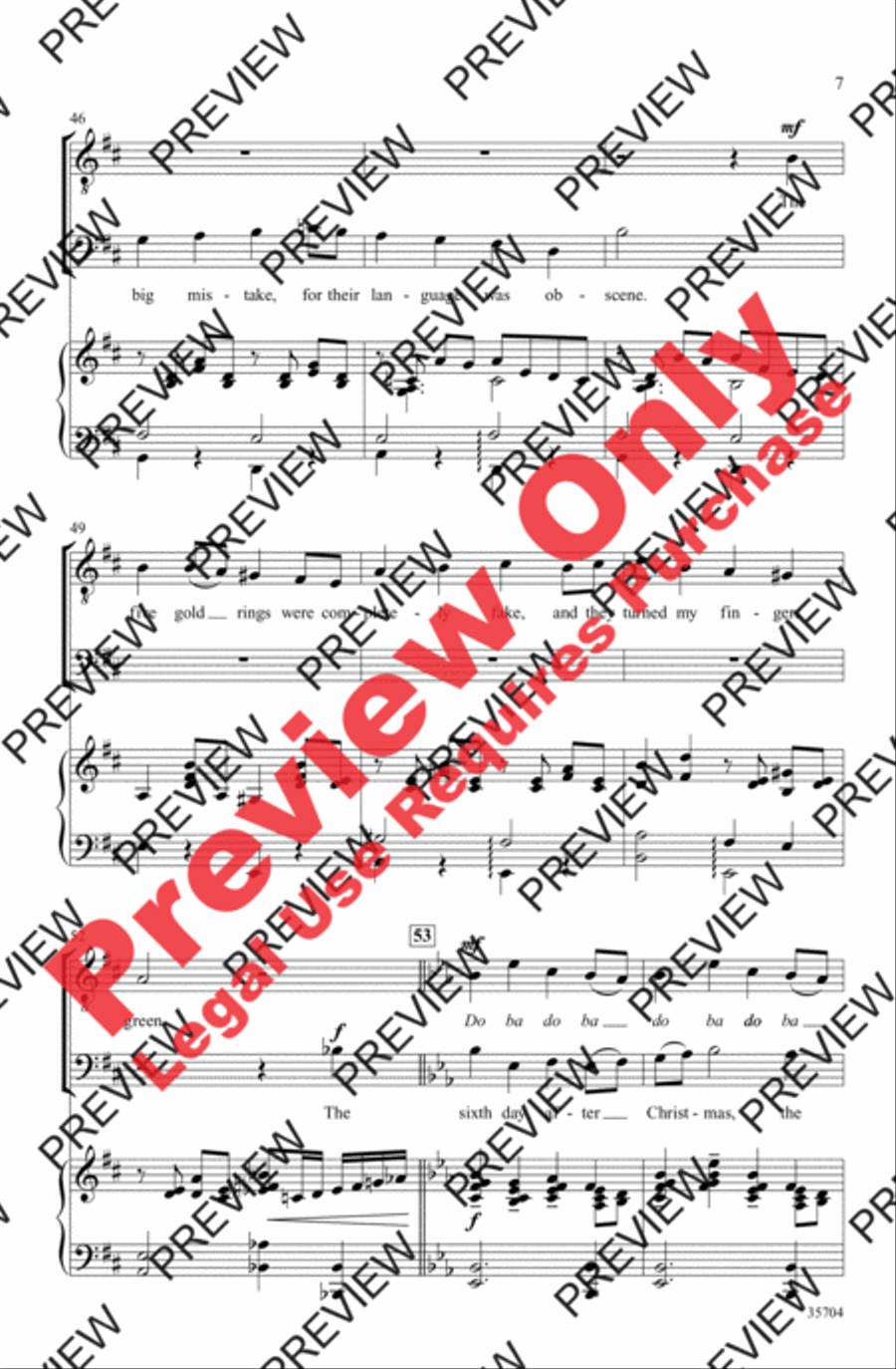 The Twelve Days After Christmas Men's Choir scores gallery preview page 18