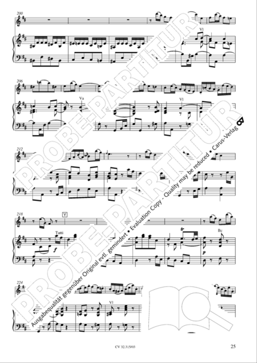 Flute concerto in D major (Flotenkonzert in D) Flute scores gallery preview page 26