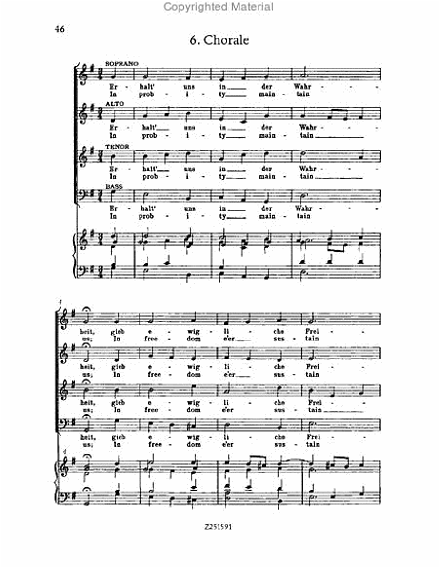 Gott, der Herr, ist Sonn' und Schild, BWV 79 Choir scores gallery preview page 46