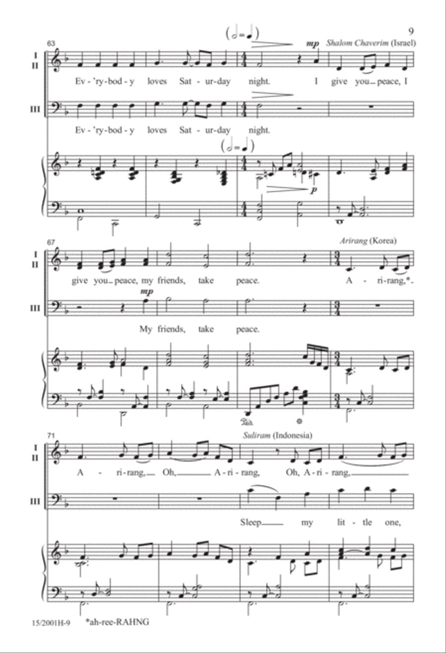 Around the World...in About Three Minutes Mixed Choir scores gallery preview page 9