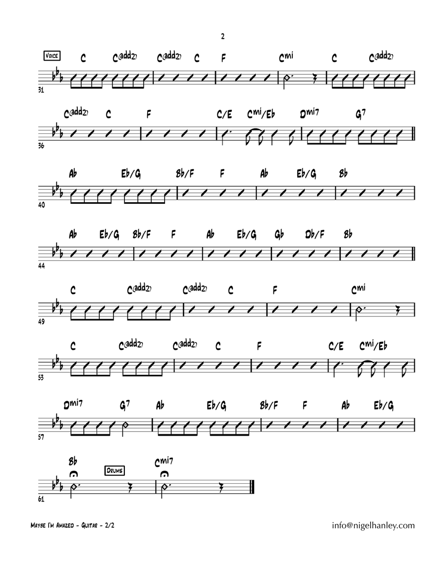 Maybe I'm Amazed Cover Band scores gallery preview page 3