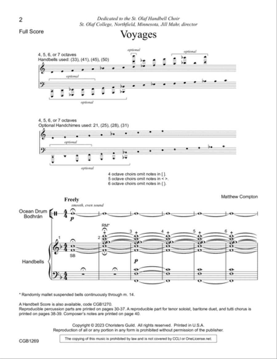 Voyages (Full Score) Percussion scores gallery preview page 2