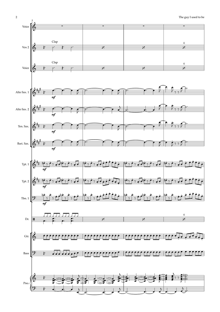Guy I Used To Be Jazz Ensemble scores gallery preview page 2