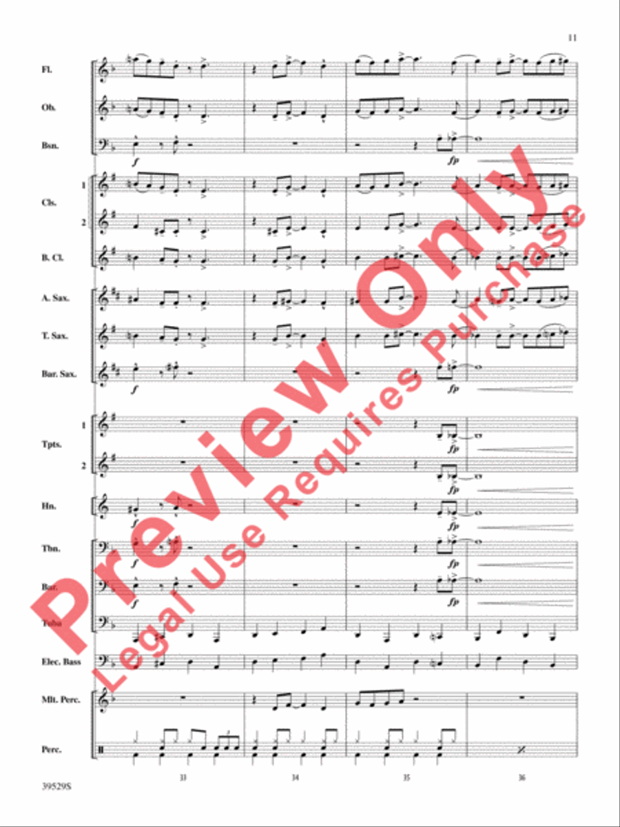 Minnie the Moocher Concert Band scores gallery preview page 12