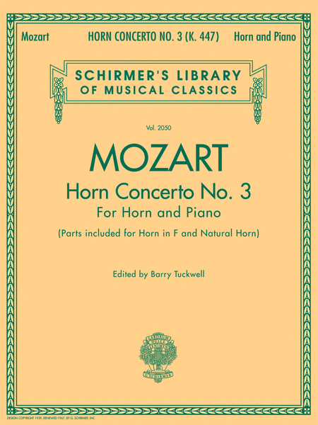 Concerto No. 3, K. 447 (Horn)