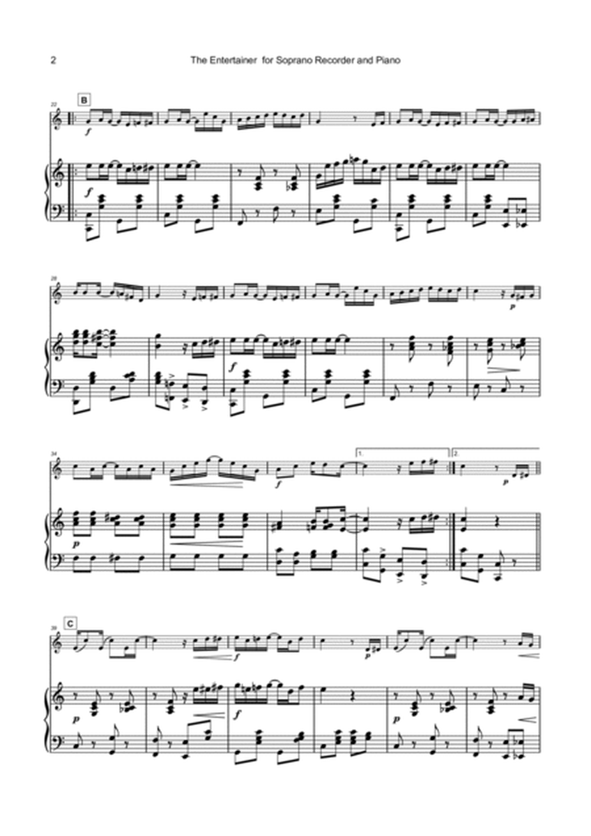 The Entertainer, by Scott Joplin, for Soprano Recorder and Piano