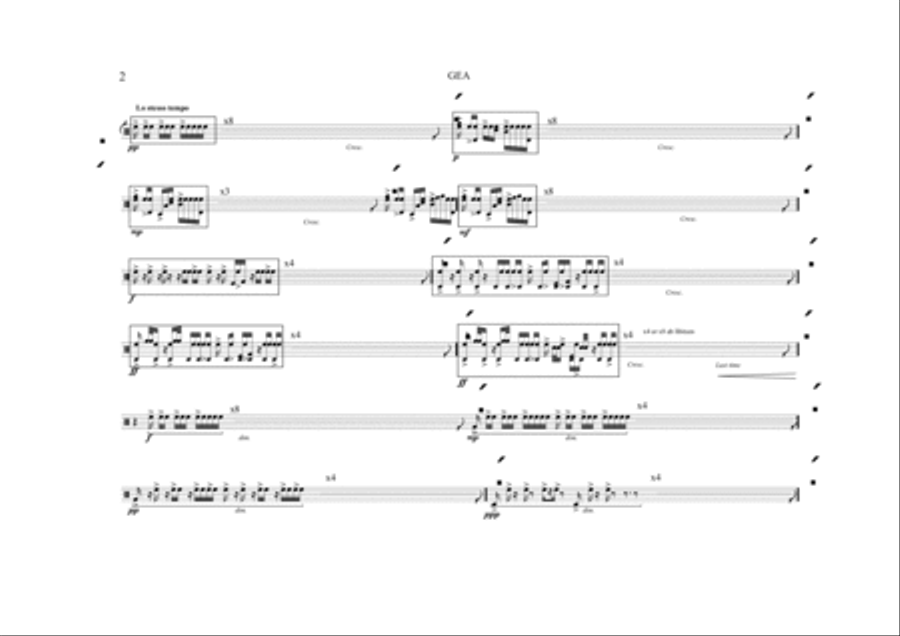 GEA (For percussion) GEA (For percussion) Percussion scores gallery preview page 4