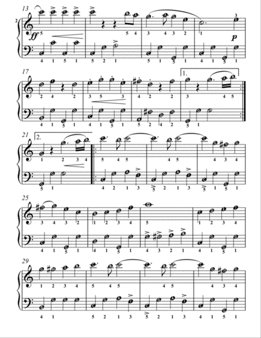 Belle of Chicago March Easy Piano Sheet Music Easy Piano scores gallery preview page 3