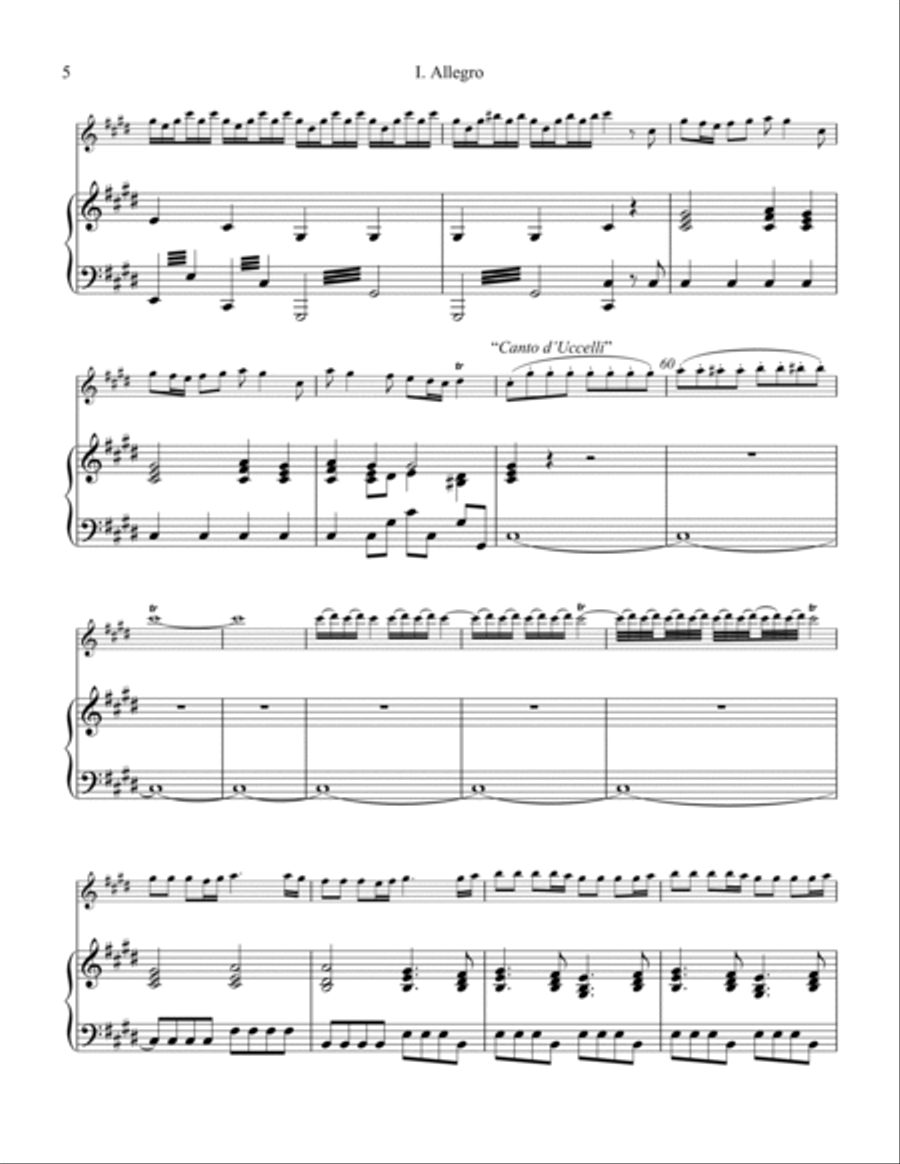 Allegro (i) from La Primavera (Spring) RV. 269 for violin and piano Violin Solo scores gallery preview page 5