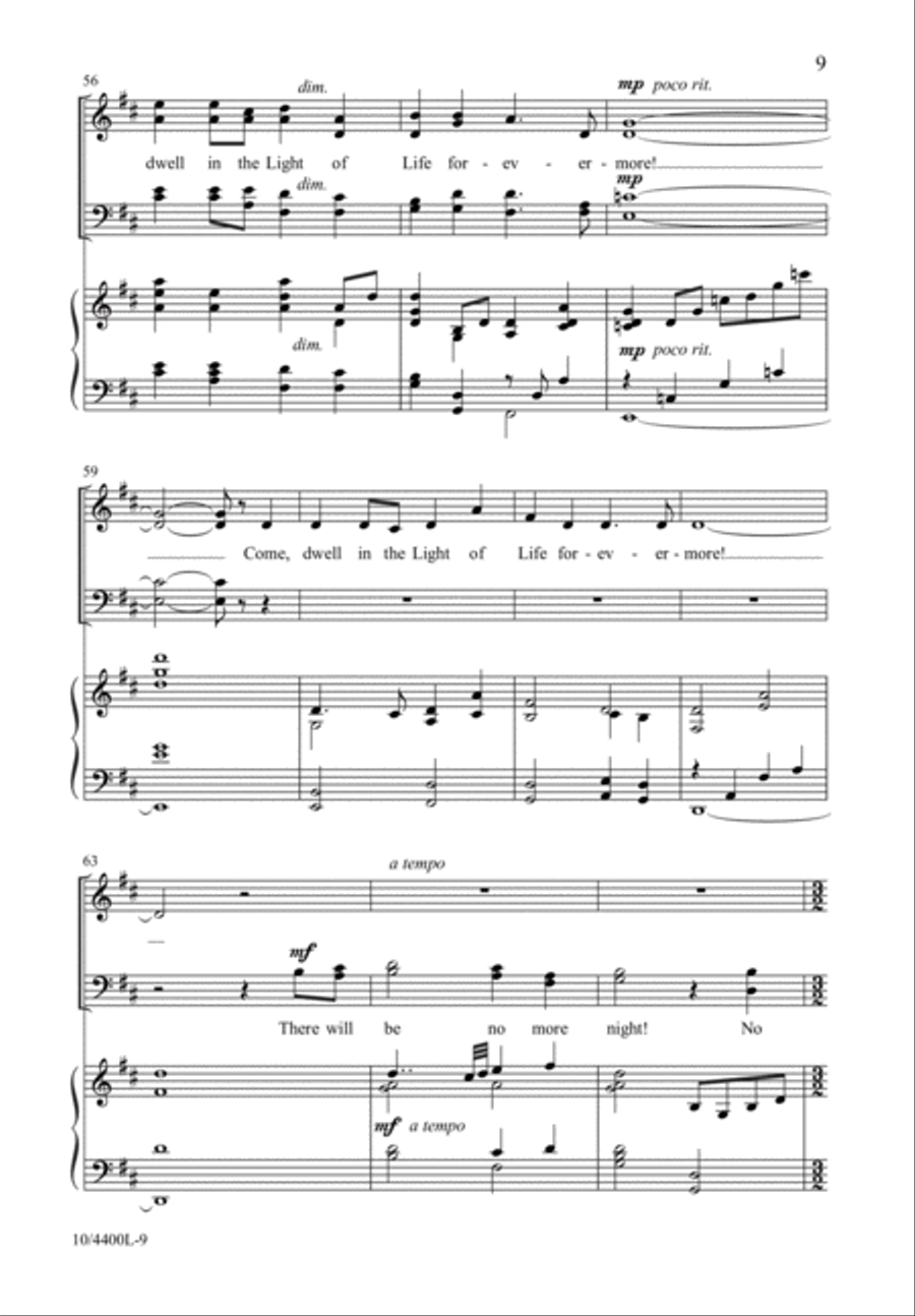 Dwell in the Light Forevermore 4-Part scores gallery preview page 9