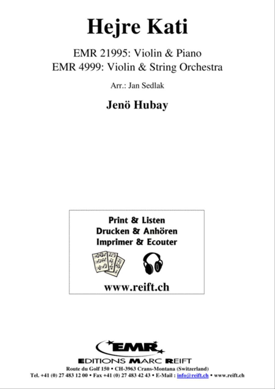 Hejre Kati Violin Solo scores gallery preview page 1