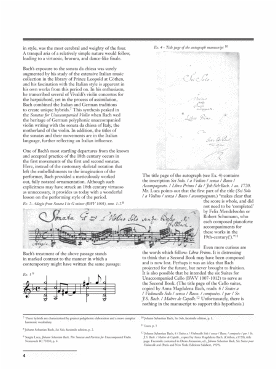 Bach -- Violin Sonatas BWV 1001, 1003, 1005 Violin scores gallery preview page 3