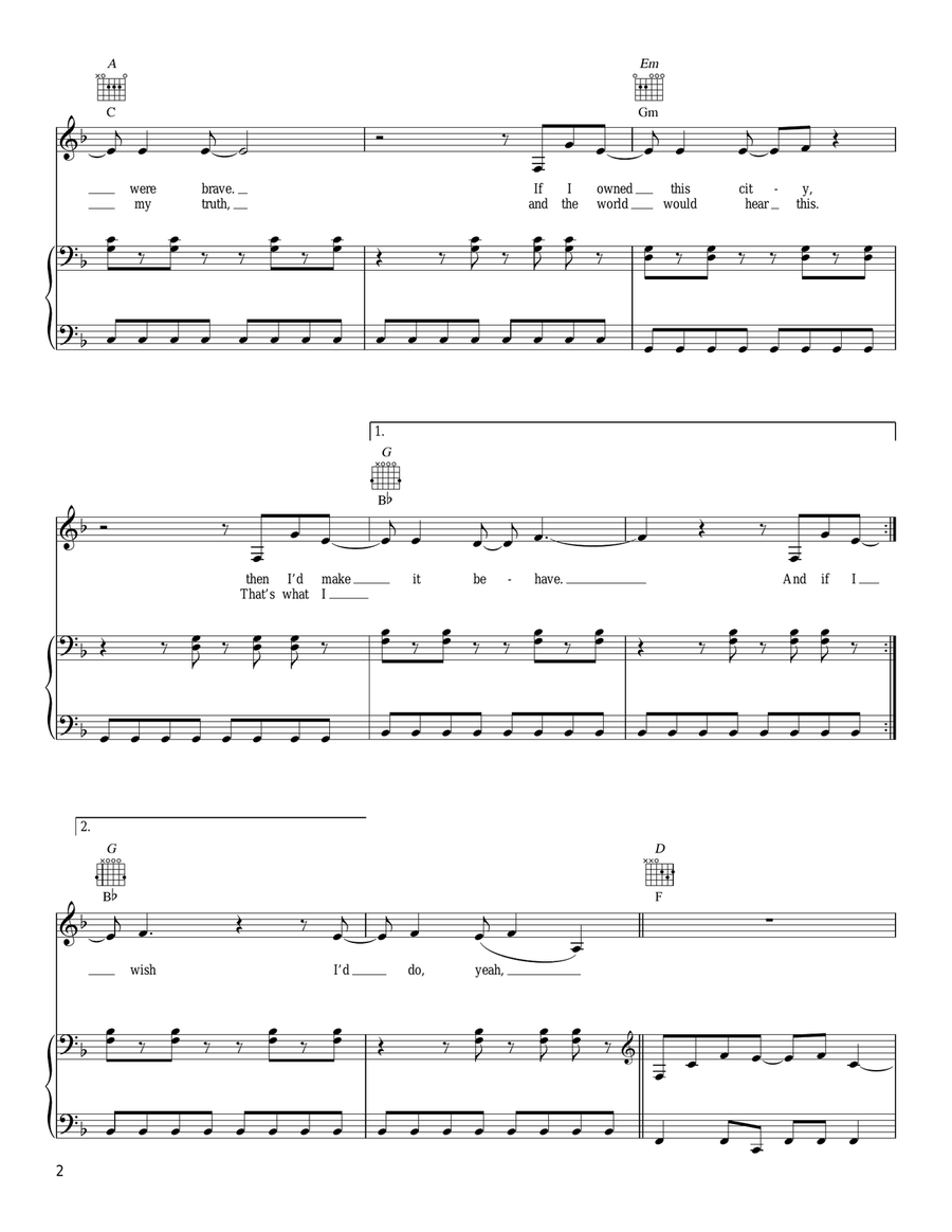 Let The Rain Let The Rain Piano, Vocal, Guitar scores gallery preview page 2