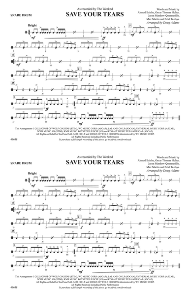 Save Your Tears: Snare Drum