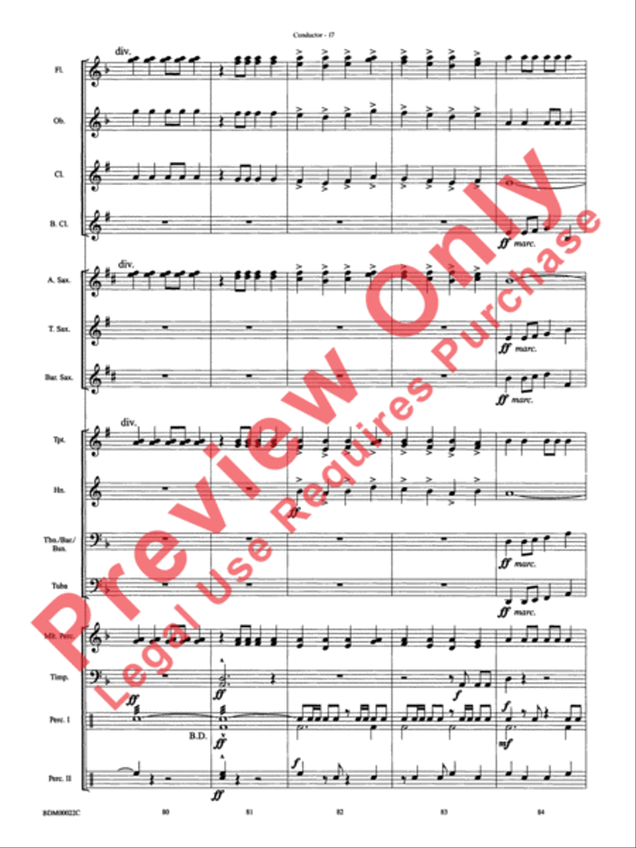 Ancient Moon Concert Band scores gallery preview page 20