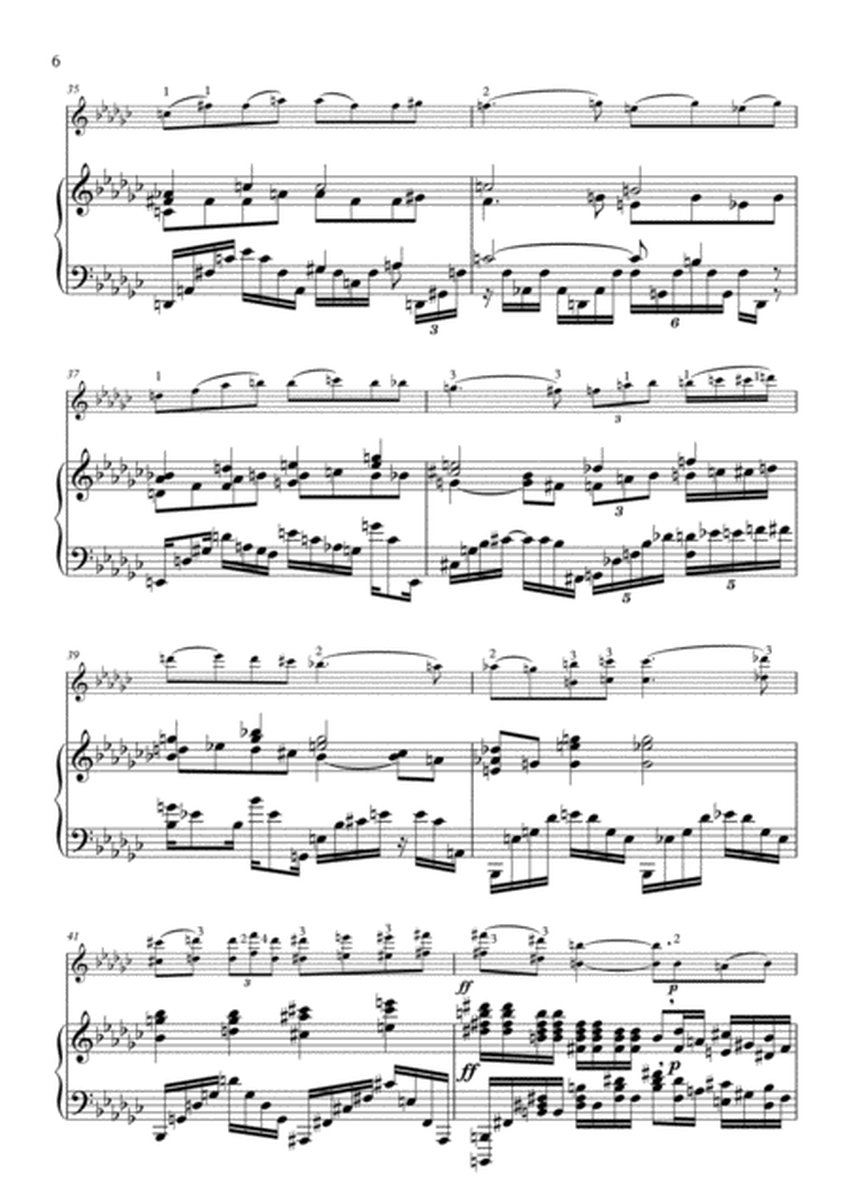 Rachmaninov-Pokhanovski Etude-Tableau in E-flat minor, op.39#5 arranged for violin and piano image number null