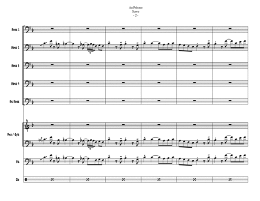 Au Privave Brass Quintet scores gallery preview page 3