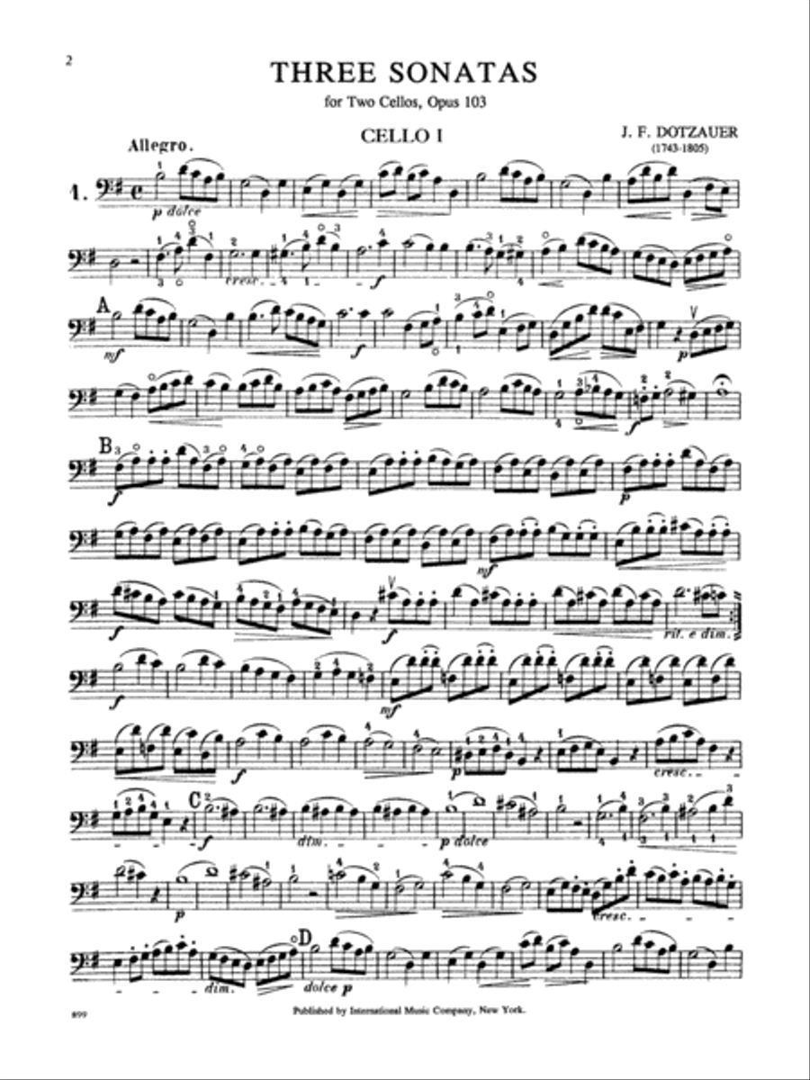 Three Sonatas, Opus 103 Cello scores gallery preview page 2