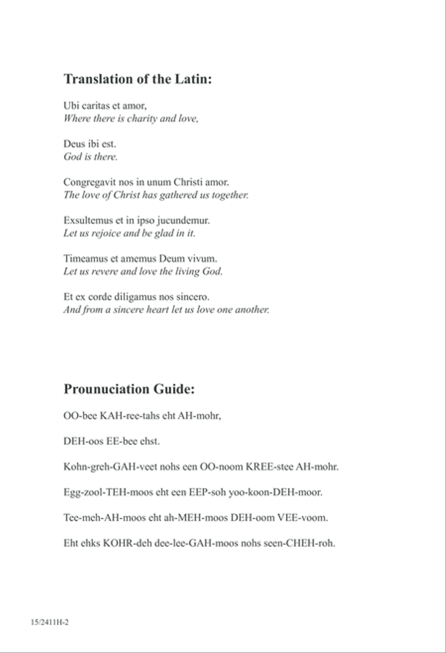 Ubi Caritas Ubi Caritas 4-Part scores gallery preview page 2