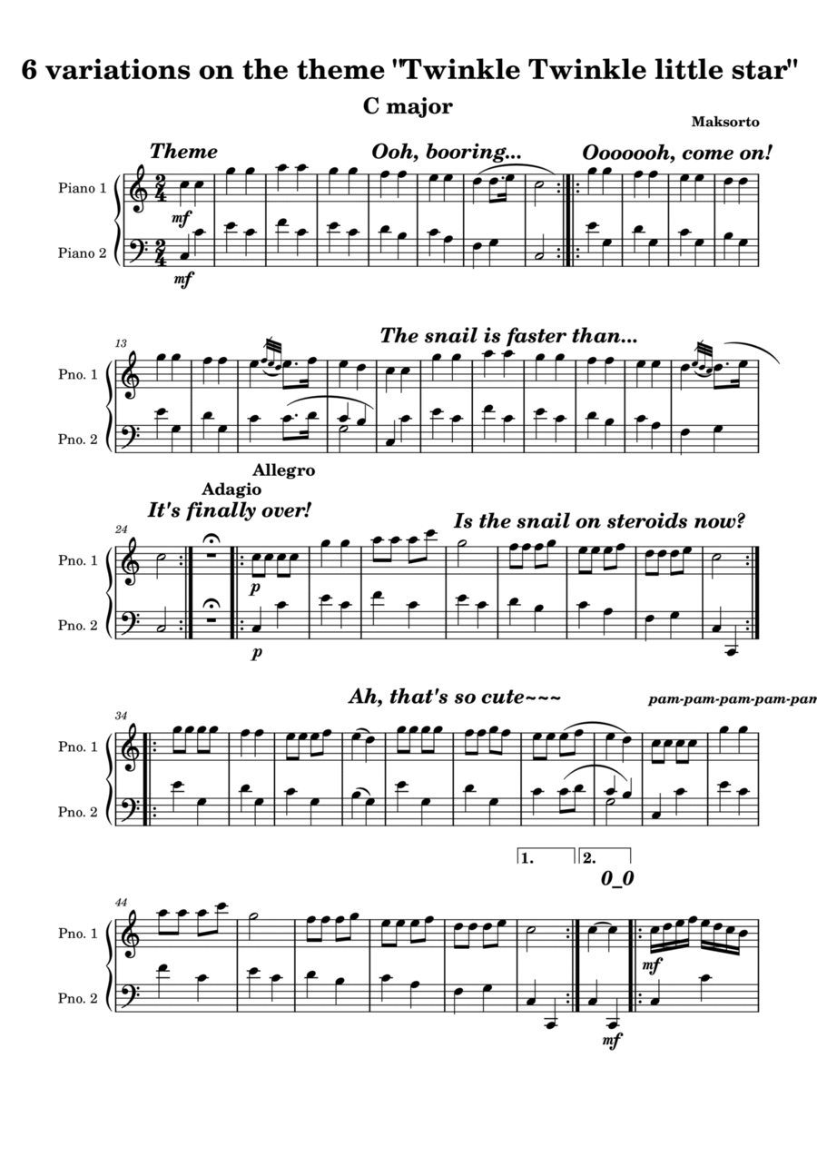 6 variations on the theme 