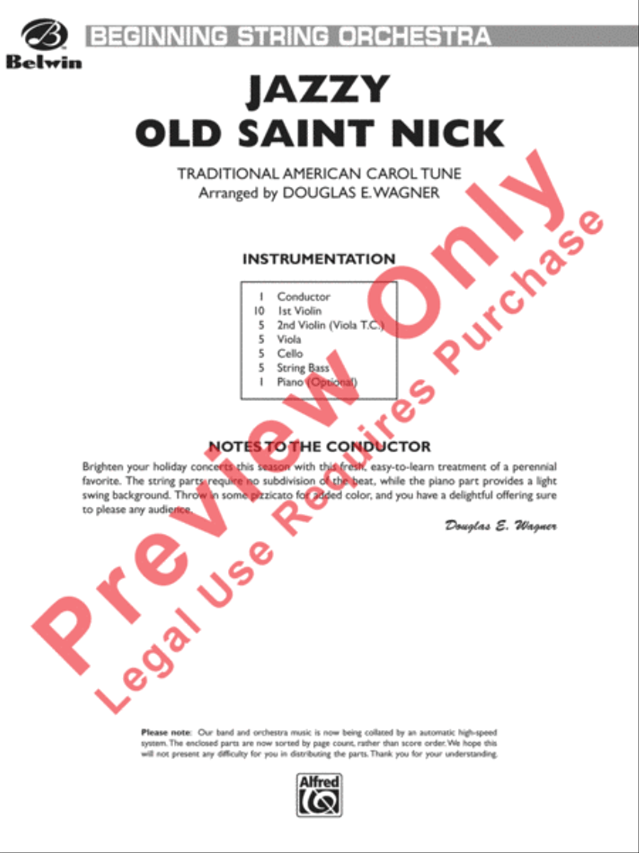 Jazzy Old Saint Nick String Orchestra scores gallery preview page 2