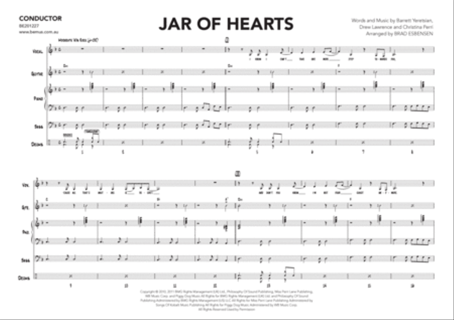 Jar Of Hearts Bass Voice scores gallery preview page 3