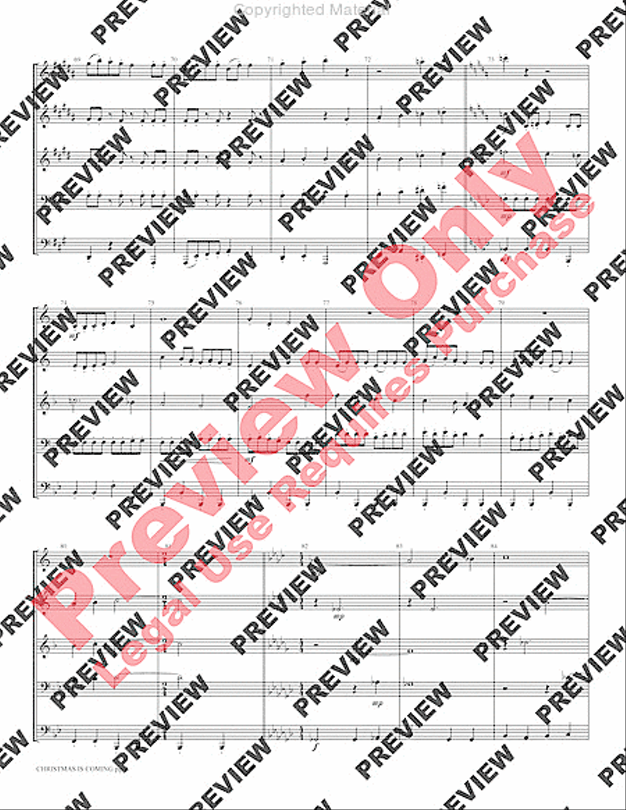 Christmas Is Coming Brass Quintet scores gallery preview page 7