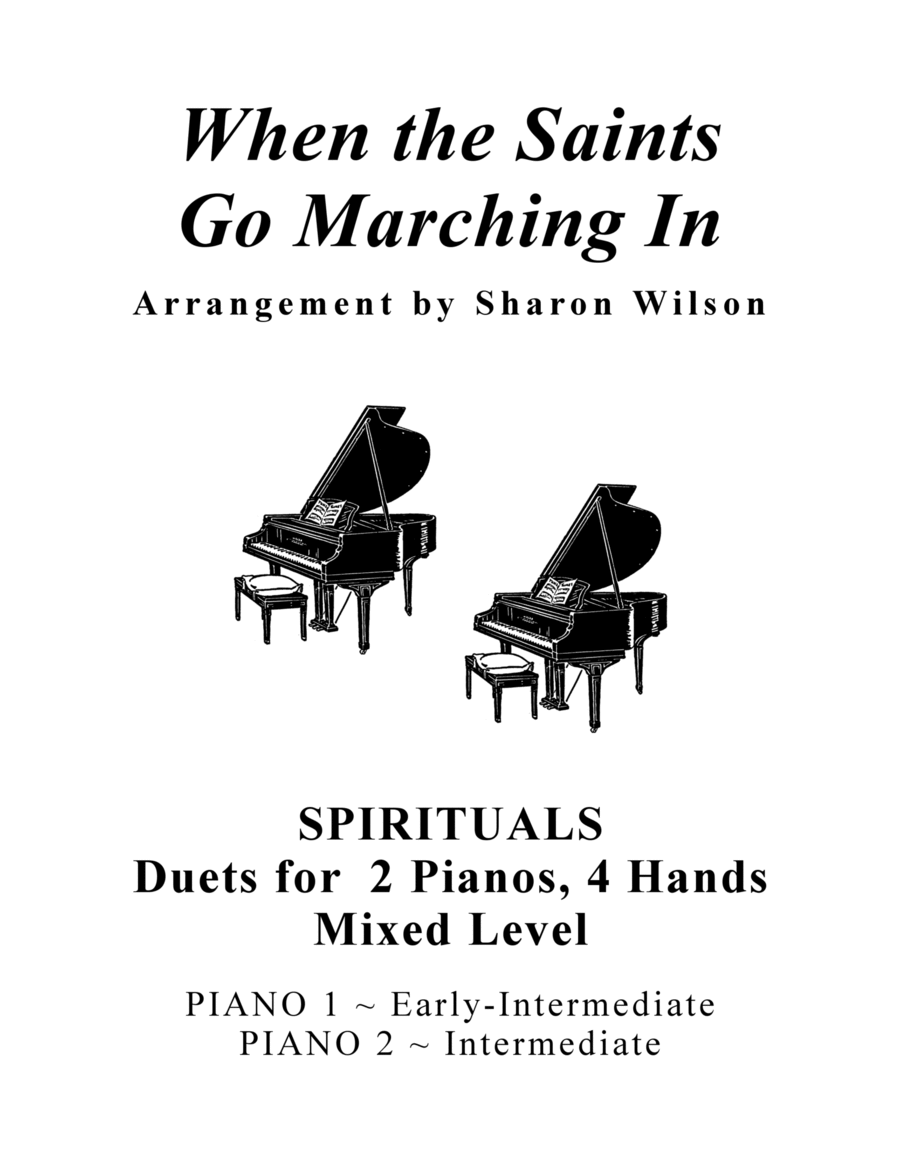 When the Saints Go Marching In (Mixed Level, 2 Pianos, 4 Hands Duet) 2 Pianos, 4-Hands scores gallery preview page 1