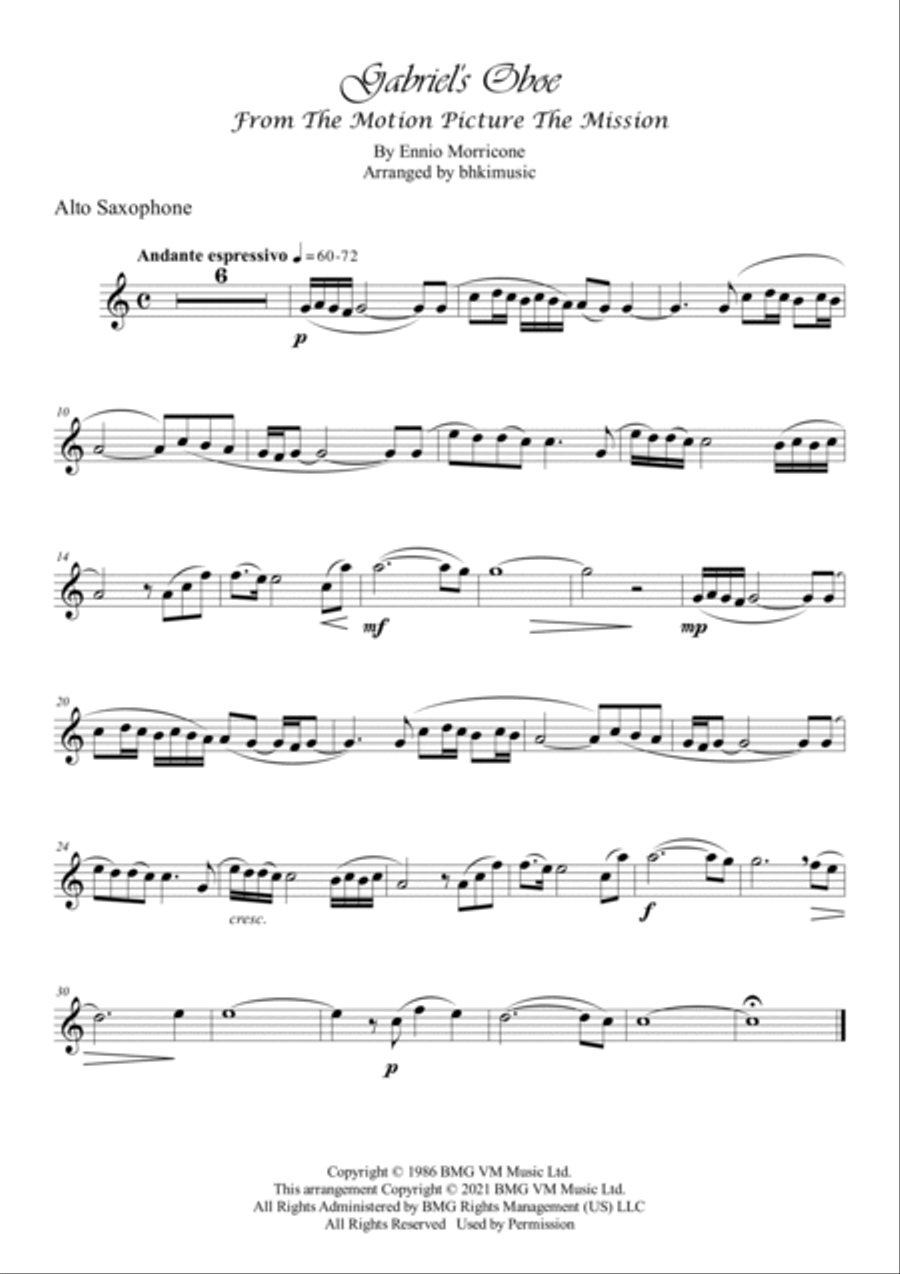 Gabriel's Oboe Small Ensemble scores gallery preview page 5