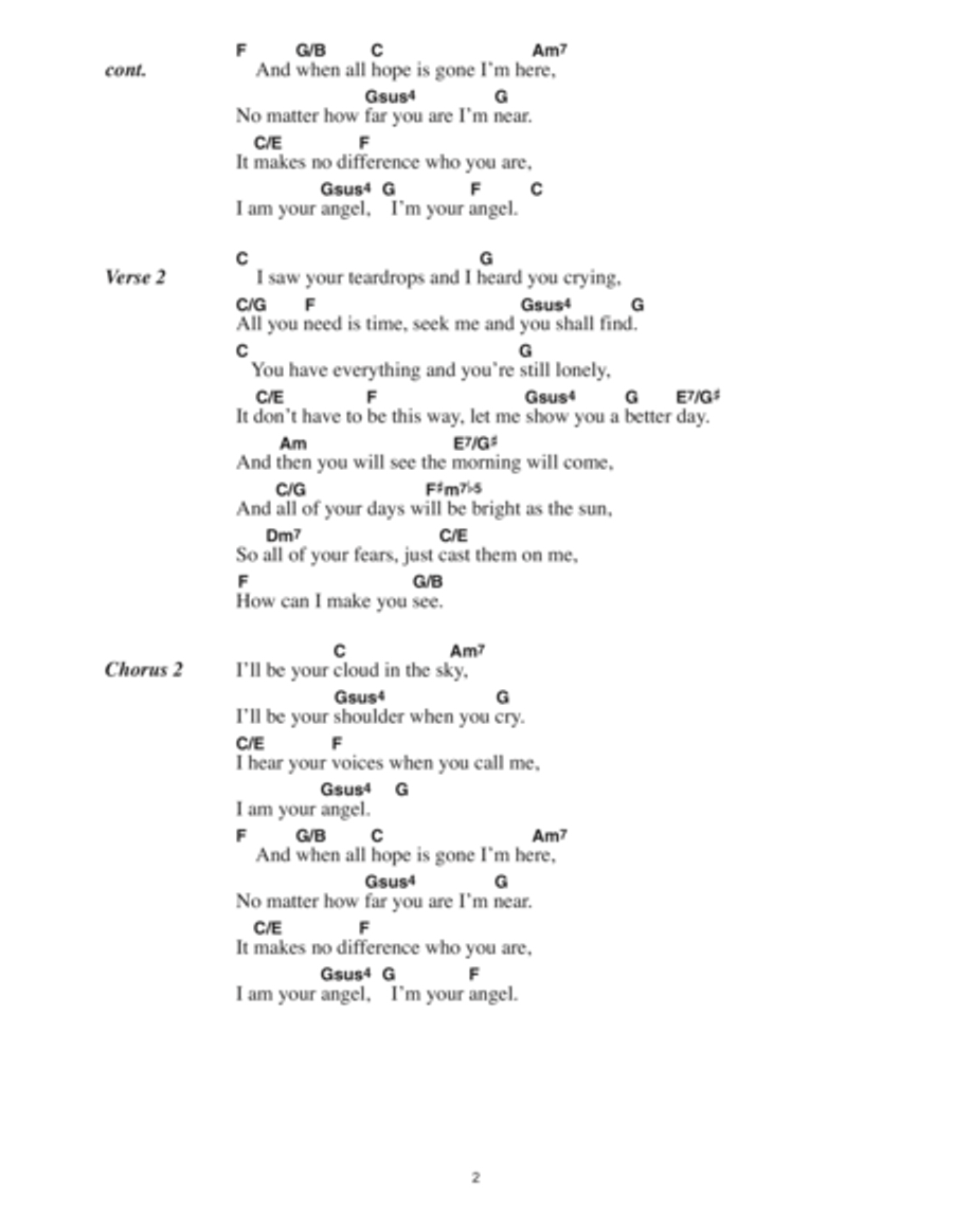 I'm Your Angel Acoustic Guitar scores gallery preview page 2