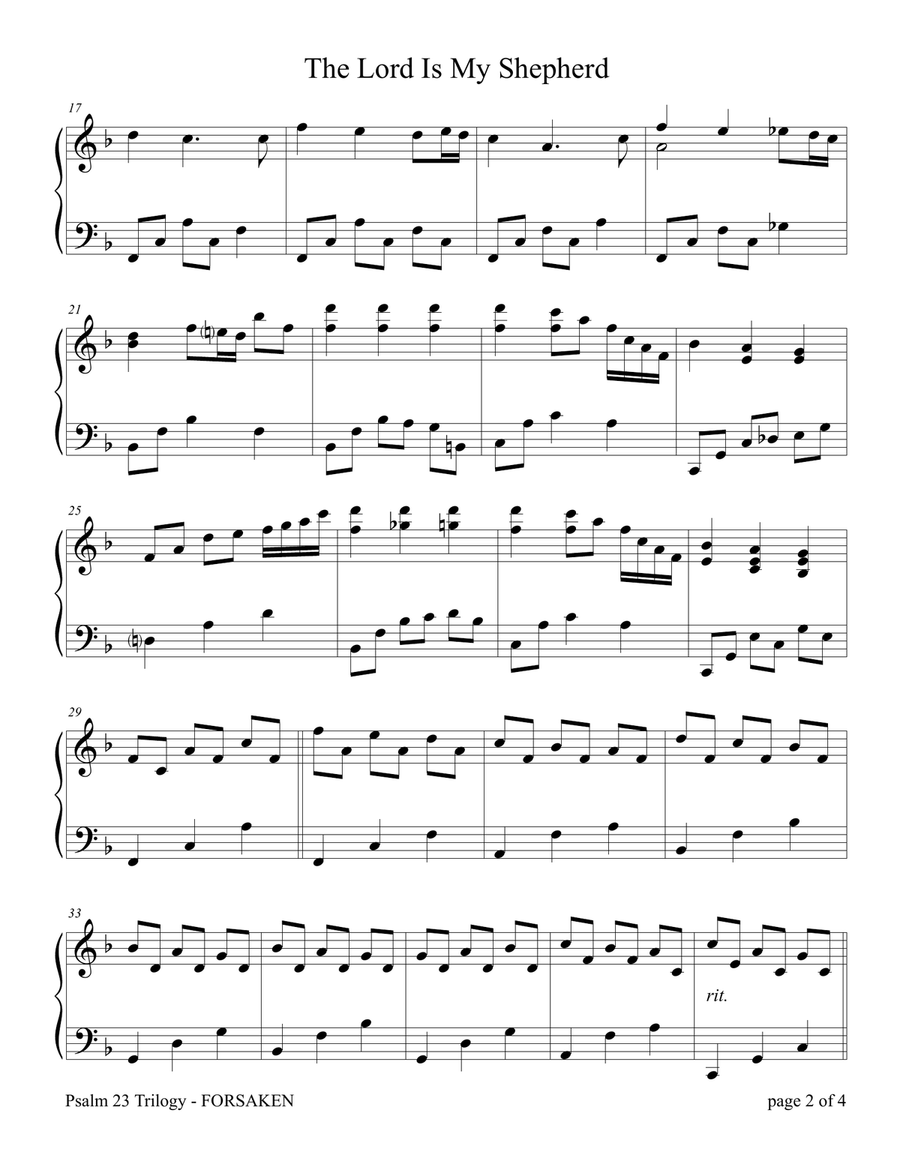 Psalm 23 Trilogy: The Lord Is My Shepherd (collection of 3 Piano Solos) Piano Solo scores gallery preview page 6