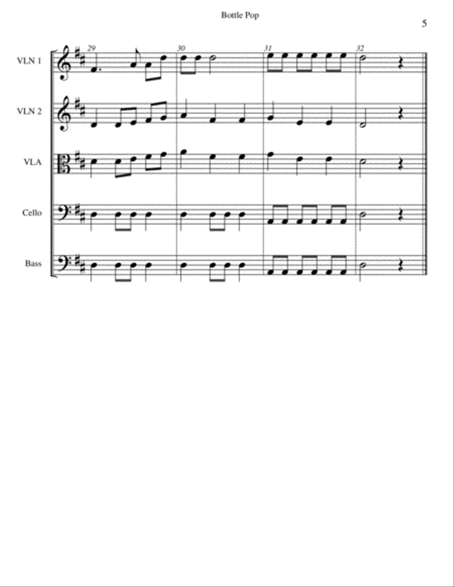 A Trio of Camp Songs String Orchestra scores gallery preview page 6